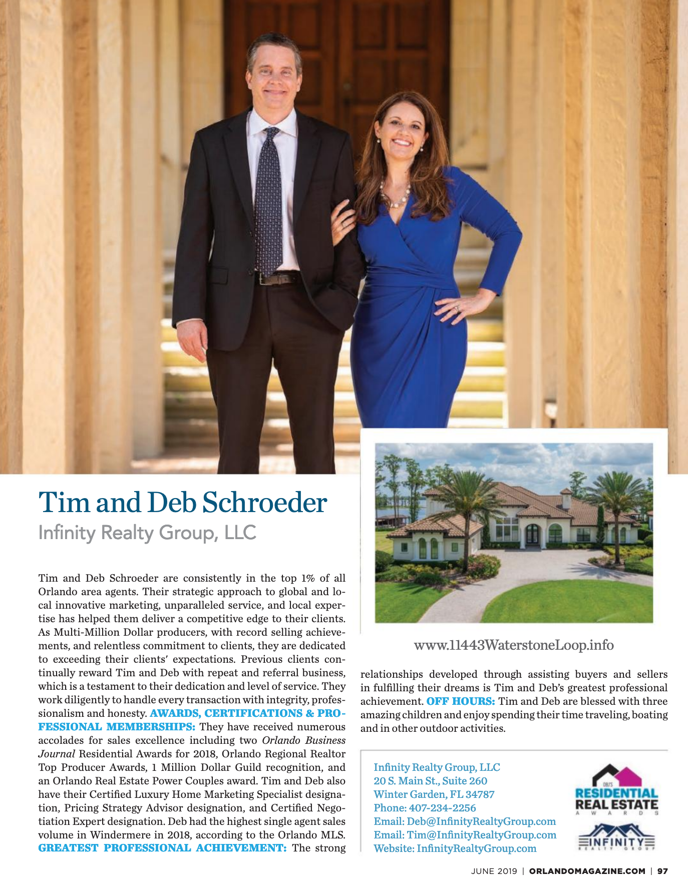 Tim and Deb Orlando Magazine