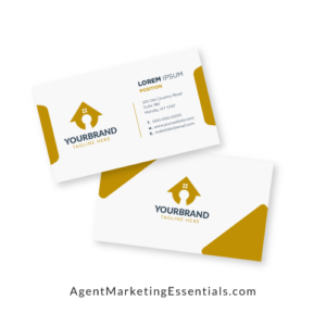 Luxury Real Estate Business Card in Gold & White