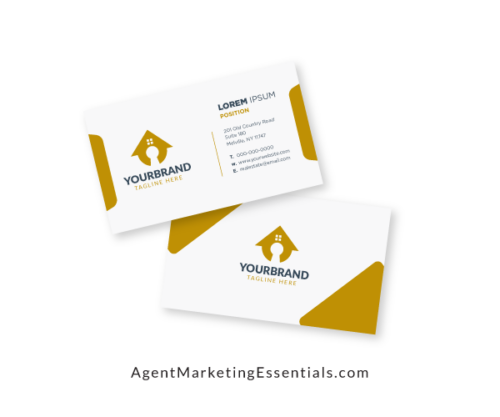Luxury Real Estate Business Card in Gold & White