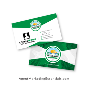 Classy Real Estate Business Card Design in Green