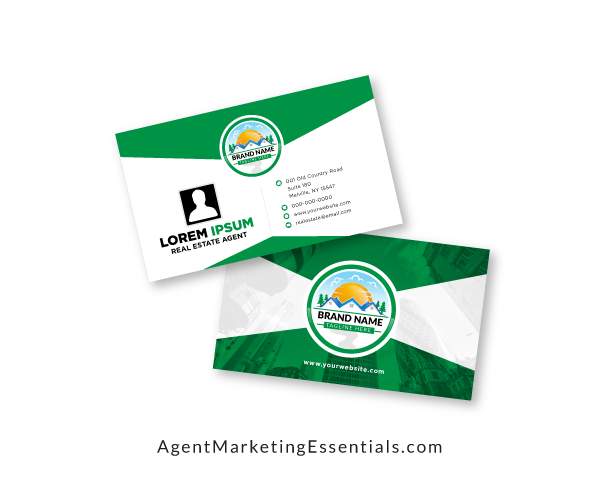 Classy Real Estate Business Card Design in Green