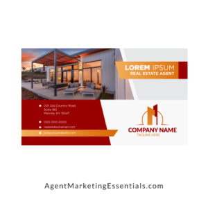 Abstract Real Estate Business Card with Photo and Logo