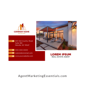 Real Estate Abstract Business Card with Photo