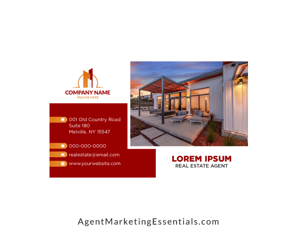 Real Estate Abstract Business Card with Photo