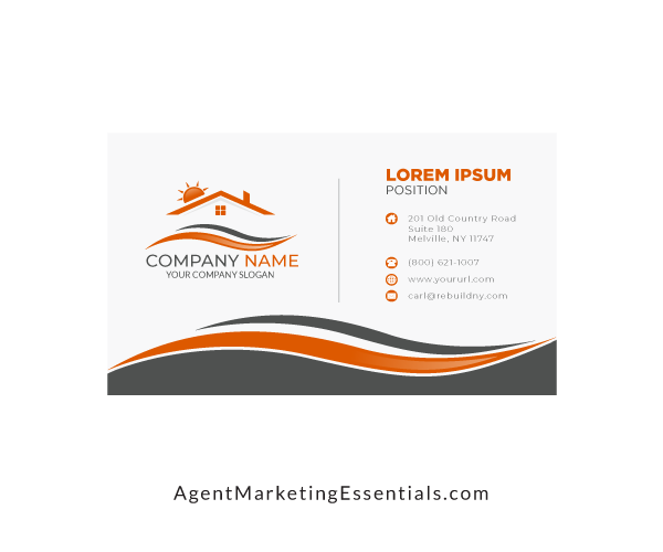 Creative, Unique and Classy Real Estate Agent Business Card