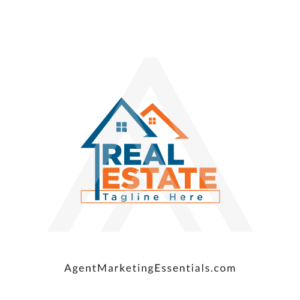 Real Estate Logo With Homes, Editable Design Colors