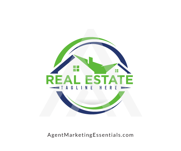 Circular Real Estate Agent Logo with House