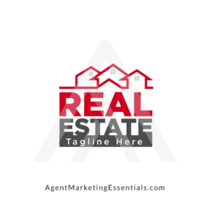 Real Estate Logo Red Homes, edit colors