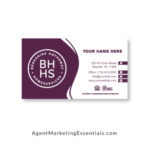 custom berkshire hathaway business card, png, pdf, jpg, cabernet, purple, cream