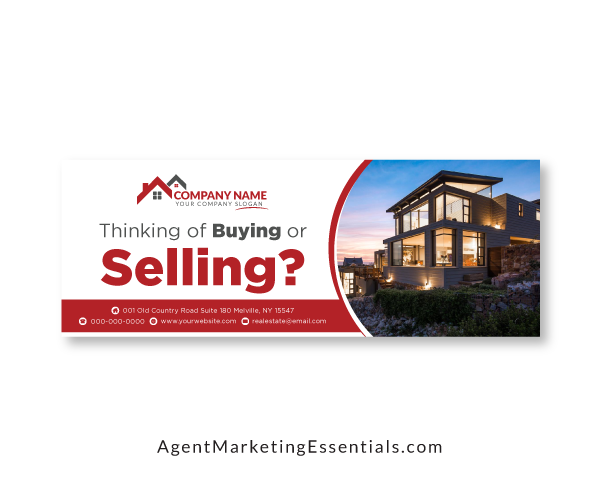 Creative Real Estate Facebook Cover Template with House, red, white. black, photo