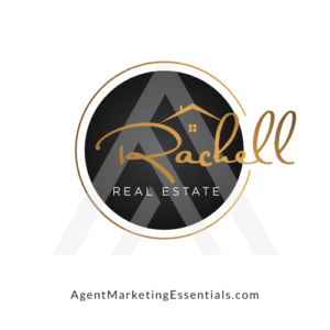 Circle Real Estate Logo with Name in Black & Gold