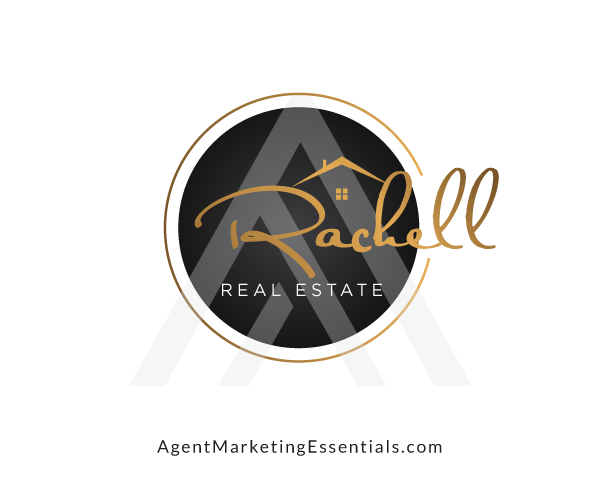 Circle Real Estate Logo with Name in Black & Gold