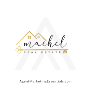 Real Estate Agent Logo, Gold House, Gold Key