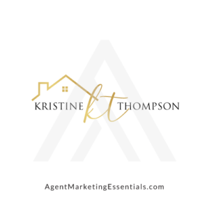 Modern Real Estate Logo with House in Gold