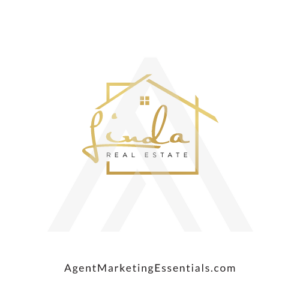 Abstract Real Estate Agent Logo, gold house design