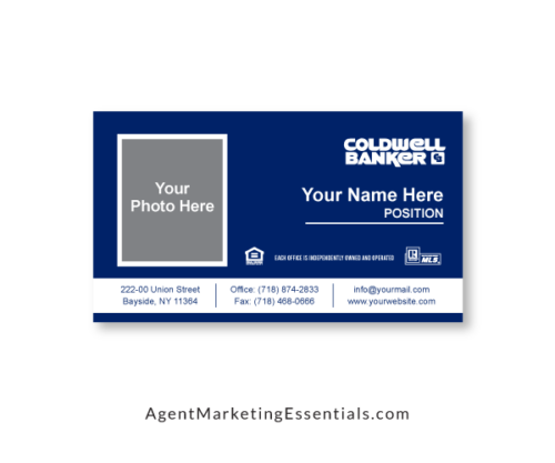 Coldwell Banker Business Card with Photo, Blue