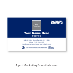 Coldwell Banker business cards template, blue, white