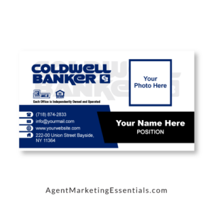 Unique Coldwell Banker Business Card Design, white, blue, black, grey