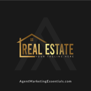 Gold House Editable Real Estate Logo