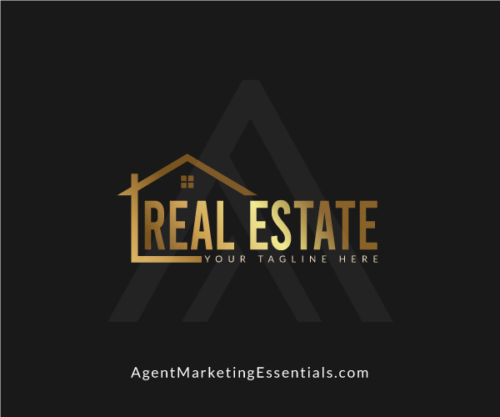 Gold House Editable Real Estate Logo