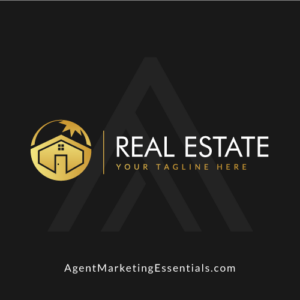 Gold Real Estate Icon, real estate Logo Design