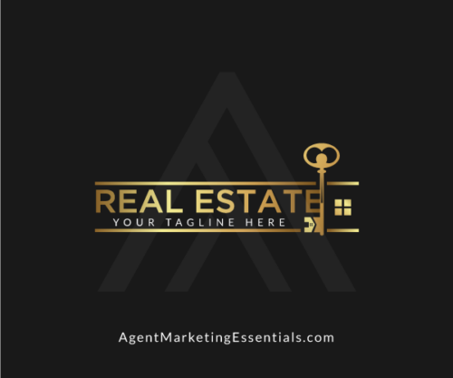 Gold Key Real Estate Agent Logo Design Ideas