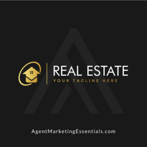 Real Estate Gold House Icon or Agent Logo