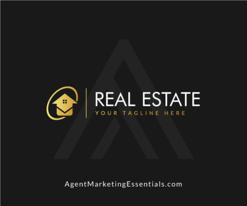 Real Estate Gold House Icon or Agent Logo