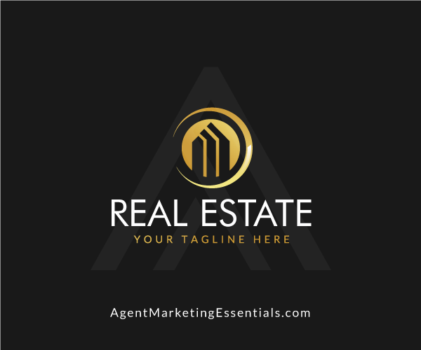 Luxury Modern Real Estate Logo Idea, Gold gradient, real estate logo ideas