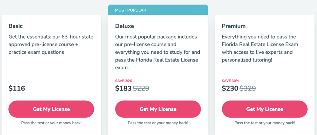 AceableAgent Florida Real Real Estate School Pricing